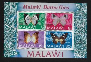 Malawi 1973 Moth Butterfly of Malawi S/S MNH 