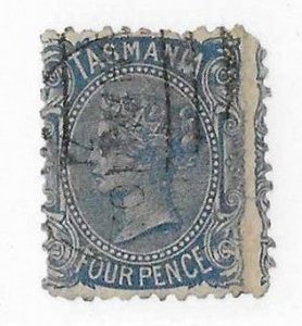 Tasmania Sc #4p blue used FVF