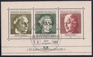 Germany 982 & 1007 & Berlin 9N275 CTO - Souvenir Sheets