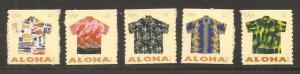 #4597-4601 Aloha Shirts Singles from Coil Mint NH