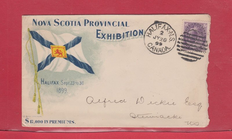 Nova Scotia Provincial Exhibition 1899 Halifax 2c Numeral Canada cover