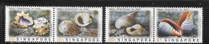 Singapore 1997 Sea Shell Joint issue Thailand Sc 825-828 MNH A3139