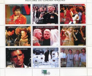 Madagascar 1999 ENGLISH ACTORS Sheet (9) Perforated Mint (NH)