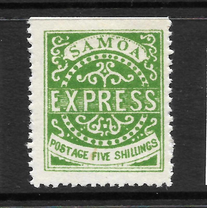 SAMOA  1877-80 5/-  GREEN   EXPRESS   MLH   SG 14