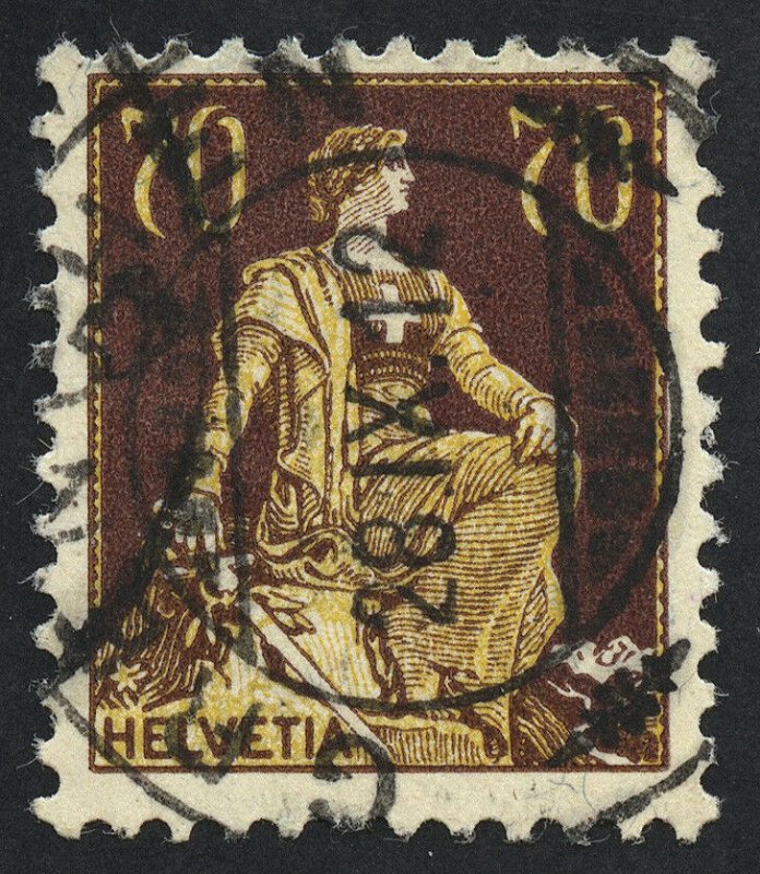 01885 Switzerland Scott #141 70c used, SCV = $27.50