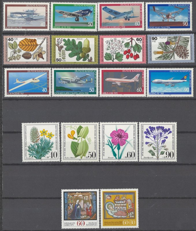 COLLECTION LOT # 1976 GERMANY 18 MNH SEMI POSTAL STAMPS 1979+