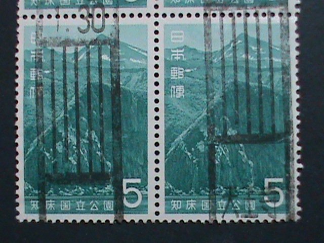 ​JAPAN STAMP-1955 BEAUTIFUL VIEWS OF JAPAN-CTO BLOCK OF 6-EST.-$4  VF