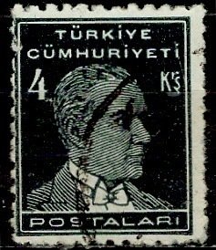 Turkey 1931: Sc. # 744; Used Single Stamp