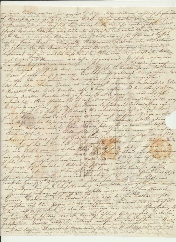 PUERTO RICO-GERMANY 1847 LETTER BRITISH PO IN SAN JUAN VIA ST THOMAS & S'HAMPTON