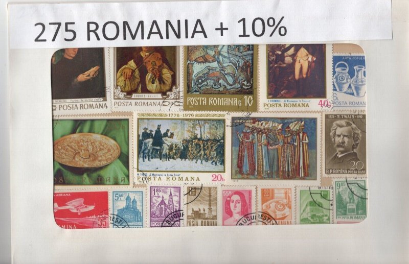 A Nice Selection Of 275 Mixed Condition Stamps From Romania.  #02 ROM275