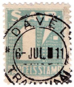 (I.B) South Africa Railways : Parcels Stamp 1/- (Davel)