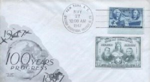 947 3c STAMP CENTENARY - Unknown cachet maker