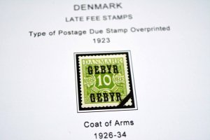 COLOR PRINTED DENMARK 1851-2010 STAMP ALBUM PAGES (186 illustrated pages)