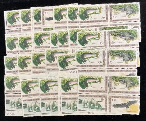 1427-30 Wildlife Conservation 25 blocks of 4  MNH 8 c  FV $8  1971