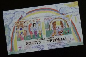 Kosovo 2006 Imperforated Block PRIVATE ISSUE Joy of Europe US 1 