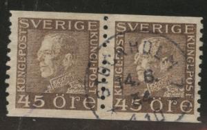 SWEDEN Scott 184 used 1929 coil pair