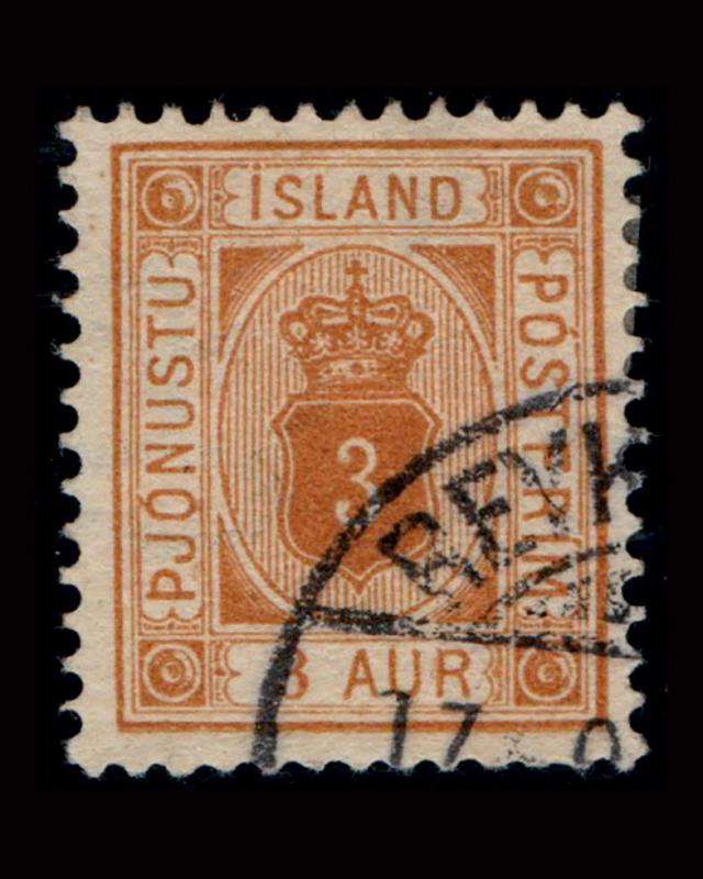 VINTAGE: ICELAND 1907 USD,MHR SCOTT # O10 $ 40 LOT # VSAICE1907A-B75