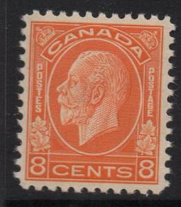 CANADA SG324 1932 8c RED-ORANGE MTD MINT