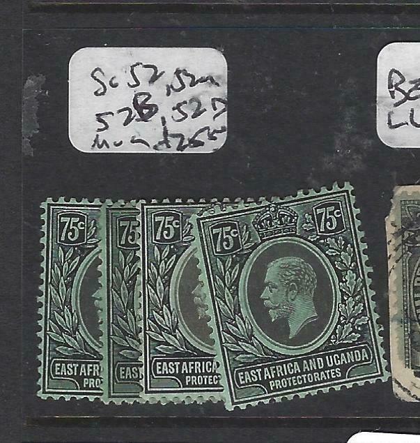 EAST AFRICA AND UGANDA  (P3105B)  KGV   75C  SG 52,A,B,D        MOG