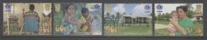 TUVALU SG1043/6 2002 UNICEF RIGHTS OF THE CHILDREN MNH