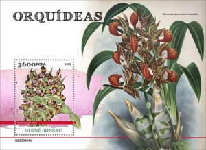GUINEA BISSAU - 2023 - Orchids - Perf Souv Sheet - Mint Never Hinged