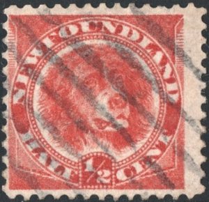 Newfoundland SC#57 ½¢ Newfoundland Dog (1896) Used