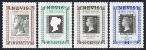 Nevis 596-599, 600, MNH. Michel 528-531, Bl.22. Penny Black, 150th Ann. 1990.