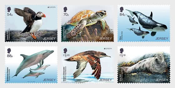 Jersey 2021 MNH Stamps Europa CEPT Marine Life Seabirds Birds Animals