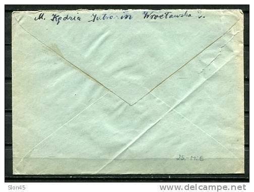 Poland Cover 1951 Cancel ( Jutrosin 4.1.51) Overprint Groszy T18