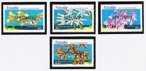 Tuvalu 1995 Pacific Coastal Orchids Specimens MNH