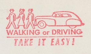 Meter top cut USA 1960 Traffic safety - Walking - Car - Pedestrians