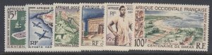 French West Africa, Scott C22-C27 (Yvert PA22-PA27), MLH