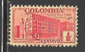 Columbia RA9: 1/2c Ministry of Posts and Telegraphs, used, F-VF