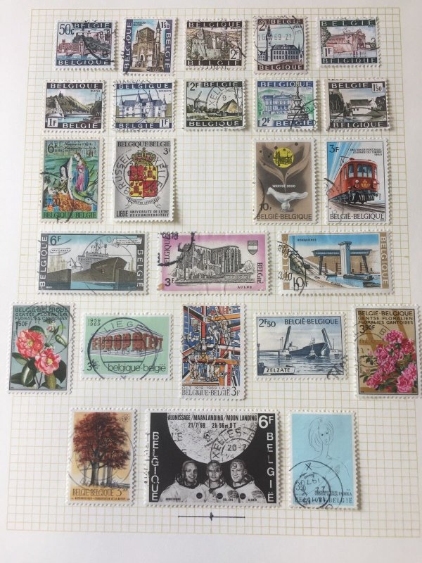 BELGIUM 1960s/70s Used on Pages(Apx 200 Items) Apr 745 