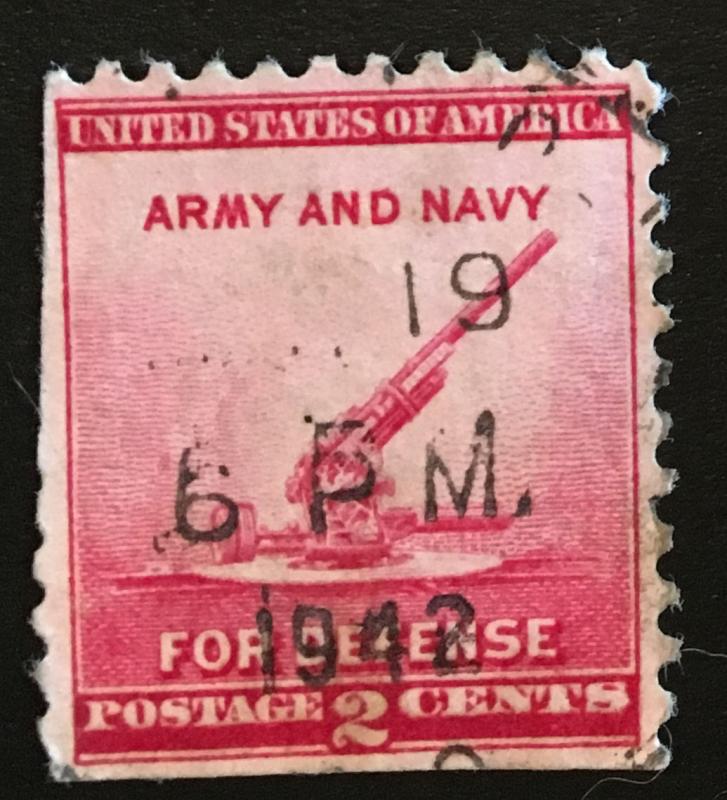 900 Anti-aircraft, circulated single, Vic's Stamp Stash