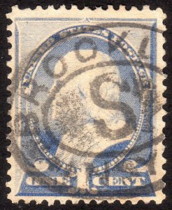 1887, US 1c, Franklin, Used, Sc 212