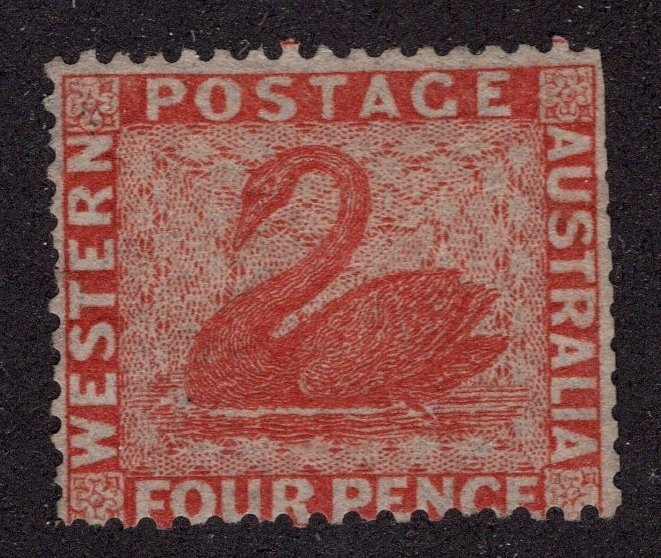 WESTERN AUSTRALIA #25B     FOUR PENCE     MINOR FAULT    ~0173