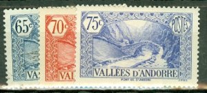 FK: Andorra (French) 23//63A most mint (missing 7, 9 used) CV $528