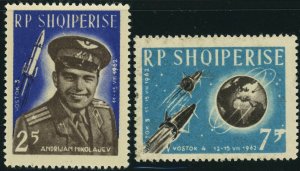 Albania #654-655 Space Exploration 1963 Postage Stamps Mint NH