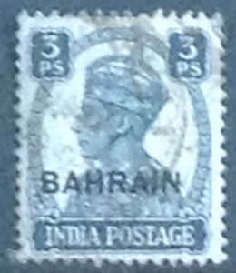 BAHRAIN GVI 1942  SG38  3p  USED ..CAT £3