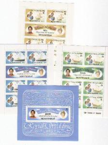 Montserrat #465-71 Sheets MNH