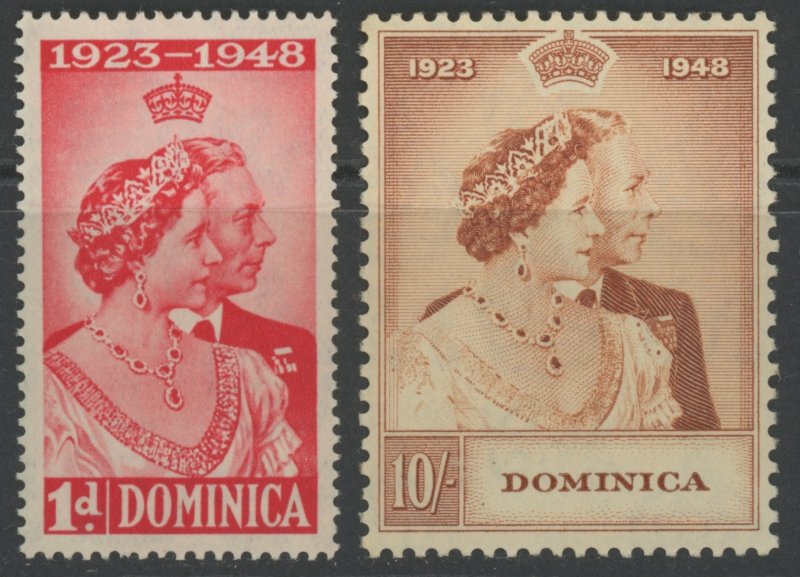 Dominica 114-5  * mint VLH 1948 KGVI Silver Wedding Anniversary (2211 201)
