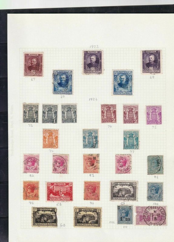 monaco stamps page ref 16865 