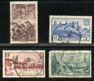 France Scott 343-45,347 UF-VFLH - French Culture - SCV $25.40