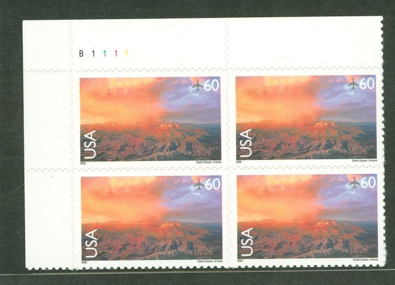 United States #C135 Mint (NH) Plate Block (Landscapes)