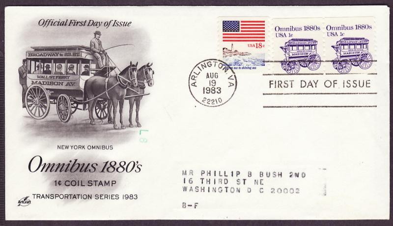 1897 Omnibus pair Artcraft FDC