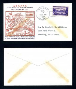 # 800 on First Day Cover with Kapner cachet dated 11-12-1937 - # 2