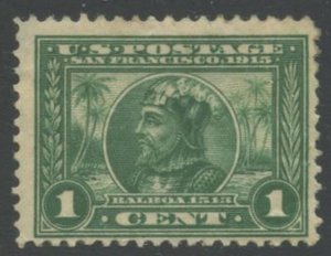 US Sc#397 1913 1c Panama-Pacific Balboa Perf 12 F-VF Unused Regummed with Thin