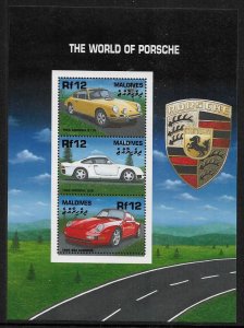 Maldive Is. #2514 MNH S/Sheet - Porsche Sports Cars