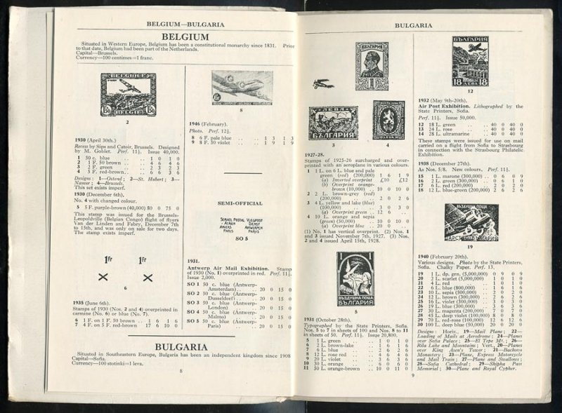 CATALOGUES Airmails Musson's Airmail (Stamp) catalogue. Part One - Europe. 
